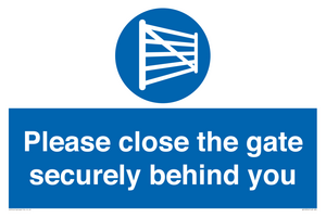 Please close the gate securely behind you